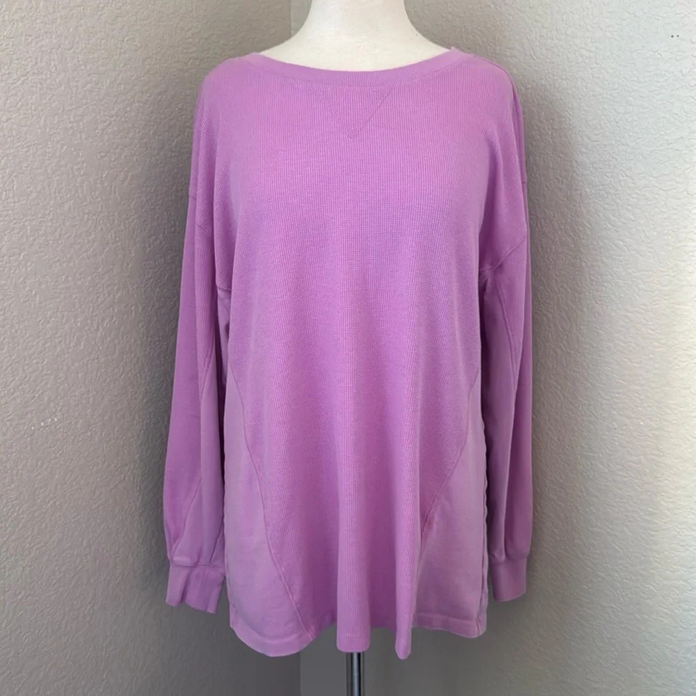 WILD FABLE bright purple waffle knit top
